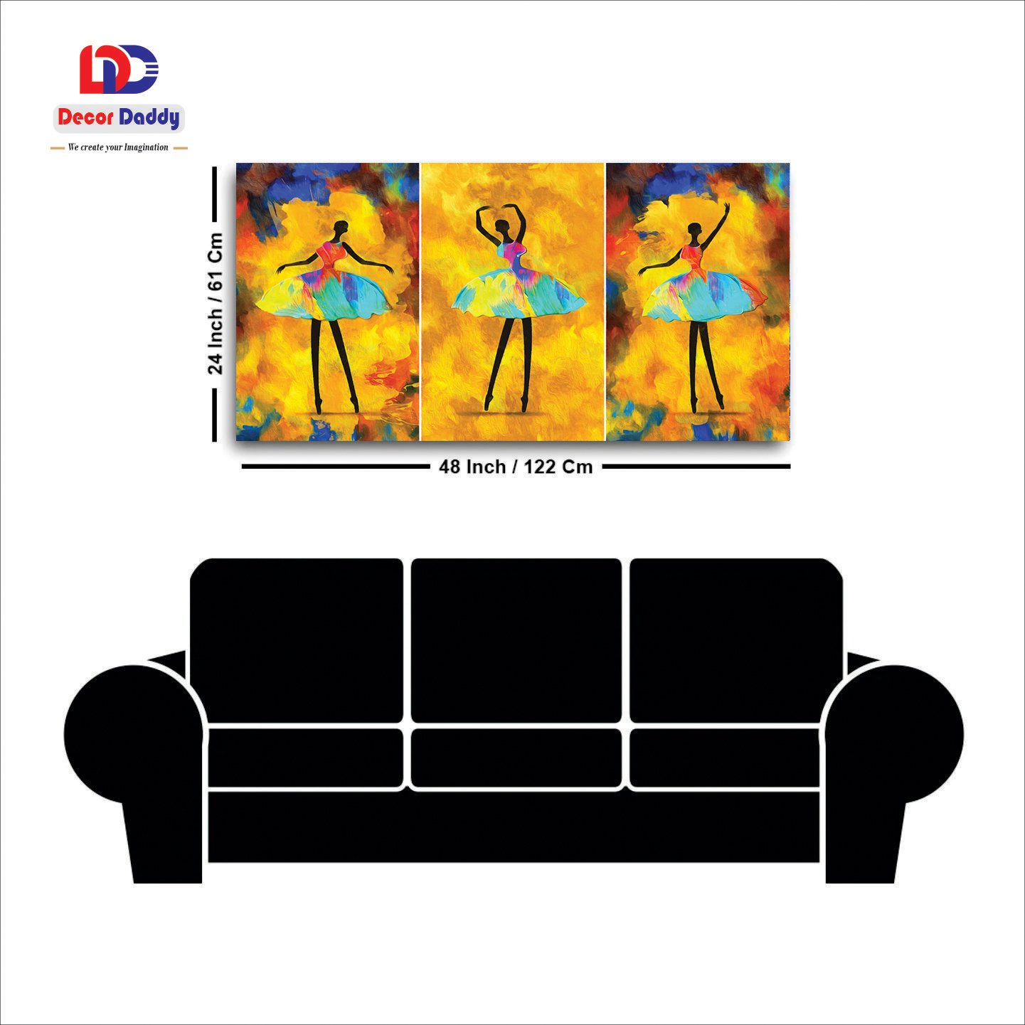  Classic African Dancing Girl Premium Canvas Wall Painting decorative masterpiece for home decor